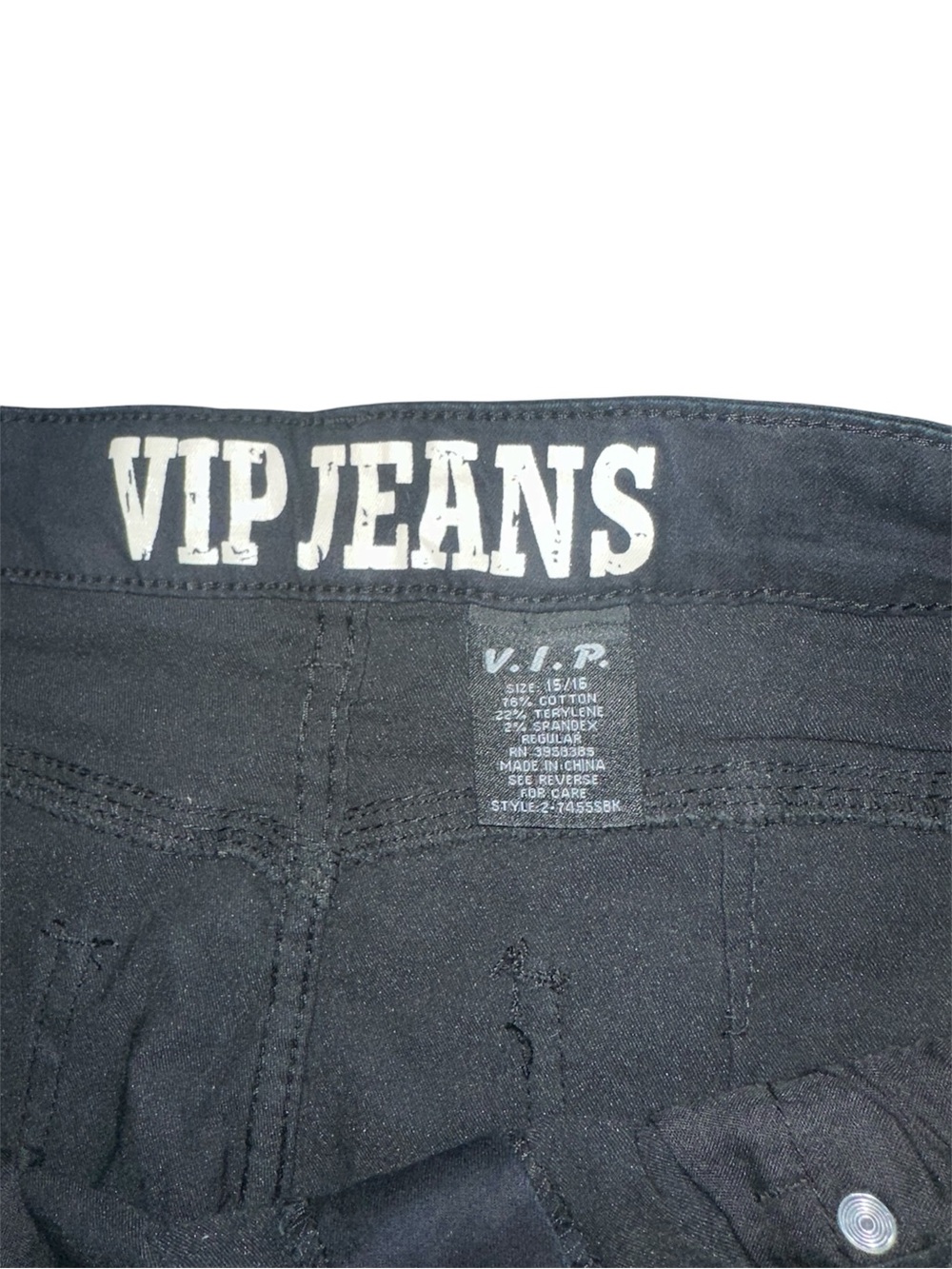 NWT VIP Black Skinny Jeans with Branded Waistband - Picture 10 of 13